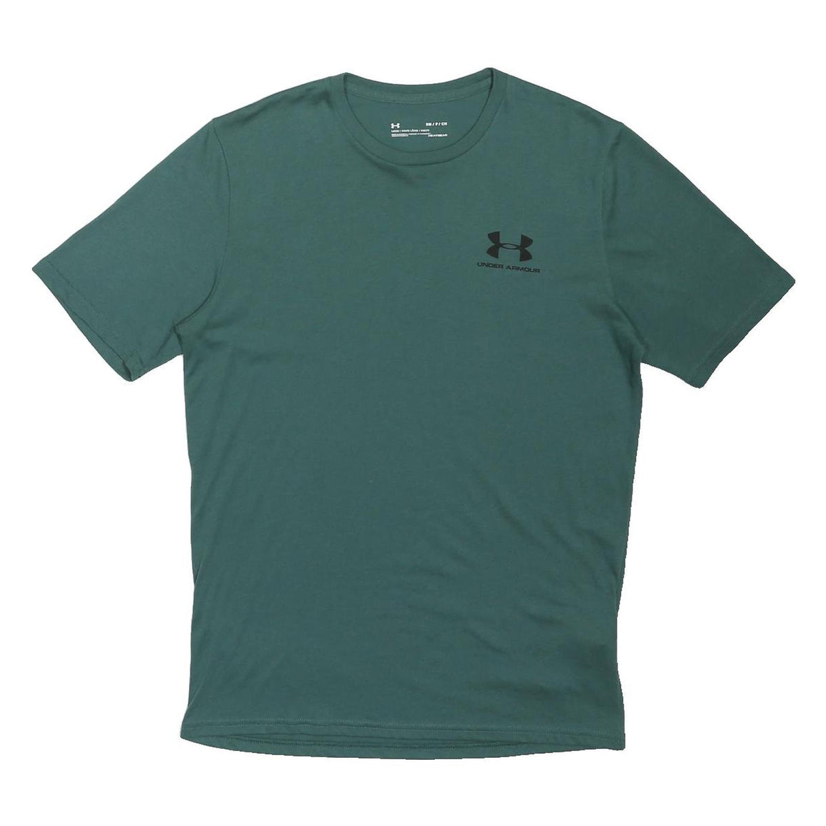UNDER ARMOUR Mens Green Cotton Blend T-Shirt S Short Sleeve Crew Neck Sports