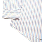 TOMMY HILFIGER Mens Blue & Brown Striped Shirt XL Classic Cotton Blend Long