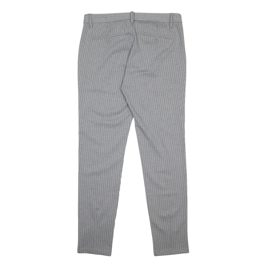 ONLY & SONS Mens Slim Grey & White Pinstripe Slim Trousers W32 L34 Stylish