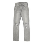 LEVI'S 505C Womens Jeans Grey Slim Skinny Denim W25 L32 Distressed