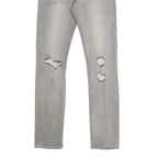 LEVI'S 505C Womens Jeans Grey Slim Skinny Denim W25 L32 Distressed