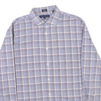 TOMMY HILFIGER Mens Blue & Red Check Shirt L Slim Fit Cotton Blend Casual