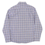 TOMMY HILFIGER Mens Blue & Red Check Shirt L Slim Fit Cotton Blend Casual