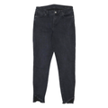 ALL SAINTS Womens Jeans Black Slim Skinny Denim Woven W30 L28 Frayed Hem