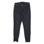 ALL SAINTS Womens Jeans Black Slim Skinny Denim Woven W30 L28 Frayed Hem