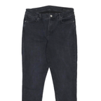 ALL SAINTS Womens Jeans Black Slim Skinny Denim Woven W30 L28 Frayed Hem