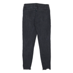 ALL SAINTS Womens Jeans Black Slim Skinny Denim Woven W30 L28 Frayed Hem