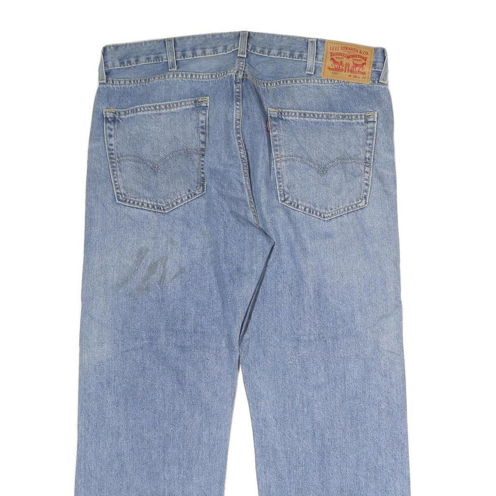 LEVI'S 505 Mens Jeans Blue Regular Straight Denim Light W38 L30 Classic Fit Zip