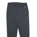 NEW BALANCE Mens Regular Black Cotton Blend Drawstring Cargo Trousers W32 L28