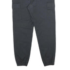 NEW BALANCE Mens Regular Black Cotton Blend Drawstring Cargo Trousers W32 L28