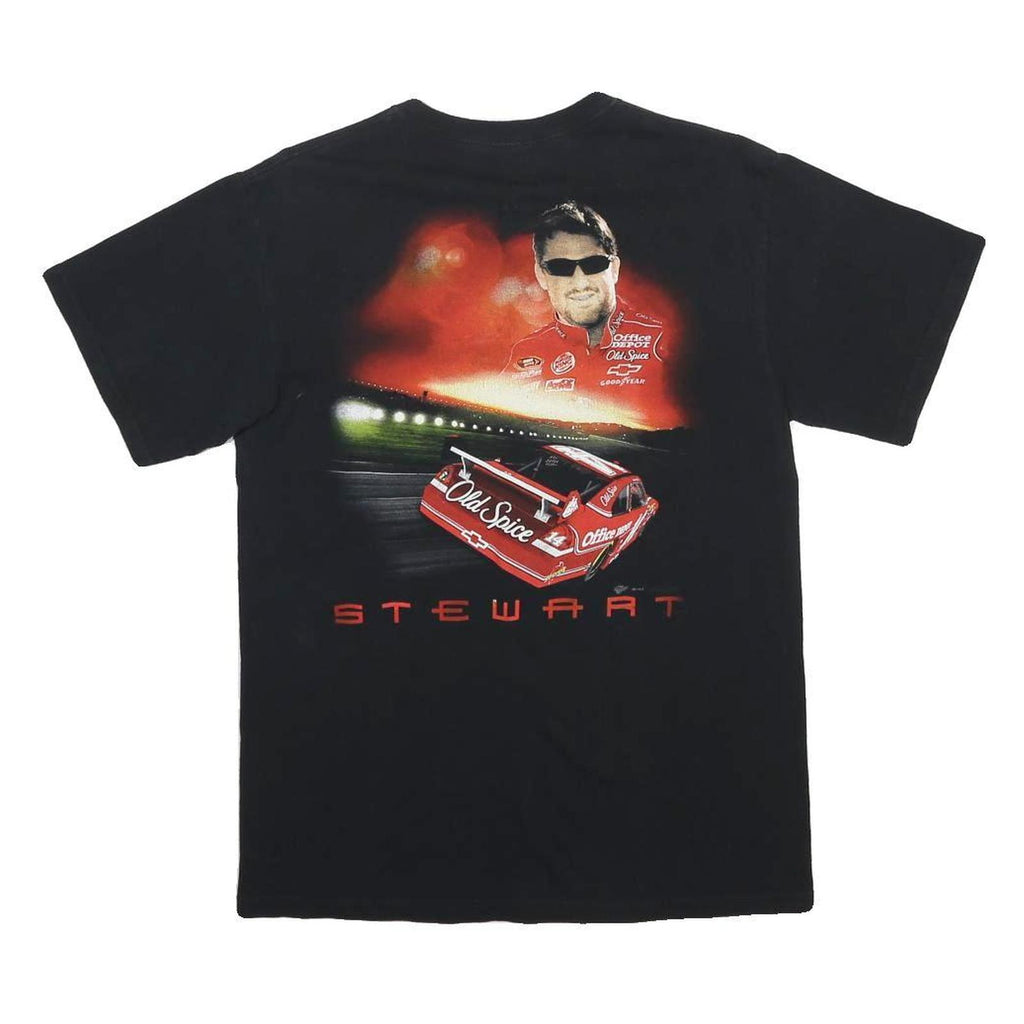 WINNER'S CIRCLE Mens Black Racing Car Graphic T-Shirt M Short Sleeve Crew Neck