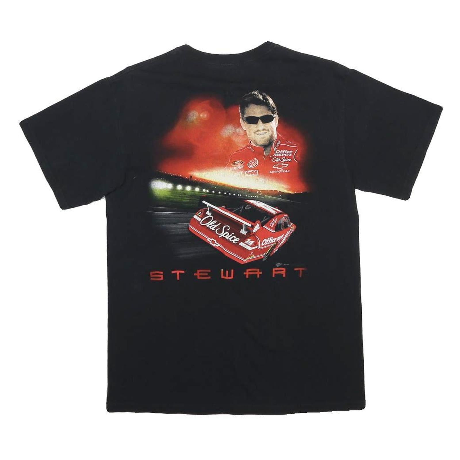 WINNER'S CIRCLE Mens Black Racing Car Graphic T-Shirt M Short Sleeve Crew Neck