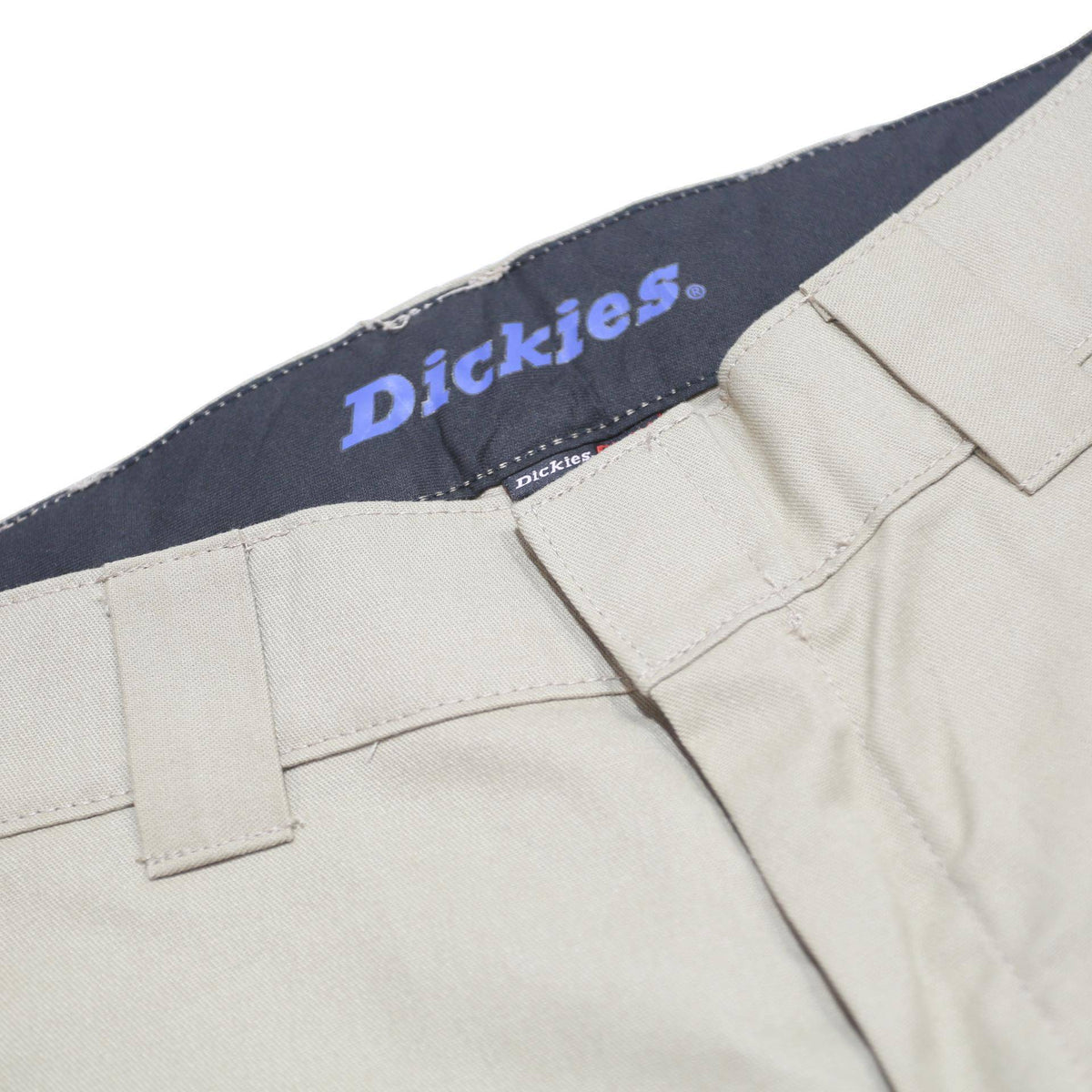 DICKIES Mens Cotton Blend Beige Regular Straight Trousers W32 L32 Workwear Zip