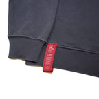 ALPHA INDUSTRIES Mens Navy Blue Crew Neck M Cotton Blend Sweatshirt Casual