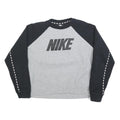 NIKE Womens Grey & Black Logo Crew Neck XL Sweatshirt Casual Sportswear