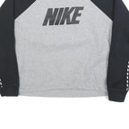 NIKE Womens Grey & Black Logo Crew Neck XL Sweatshirt Casual Sportswear