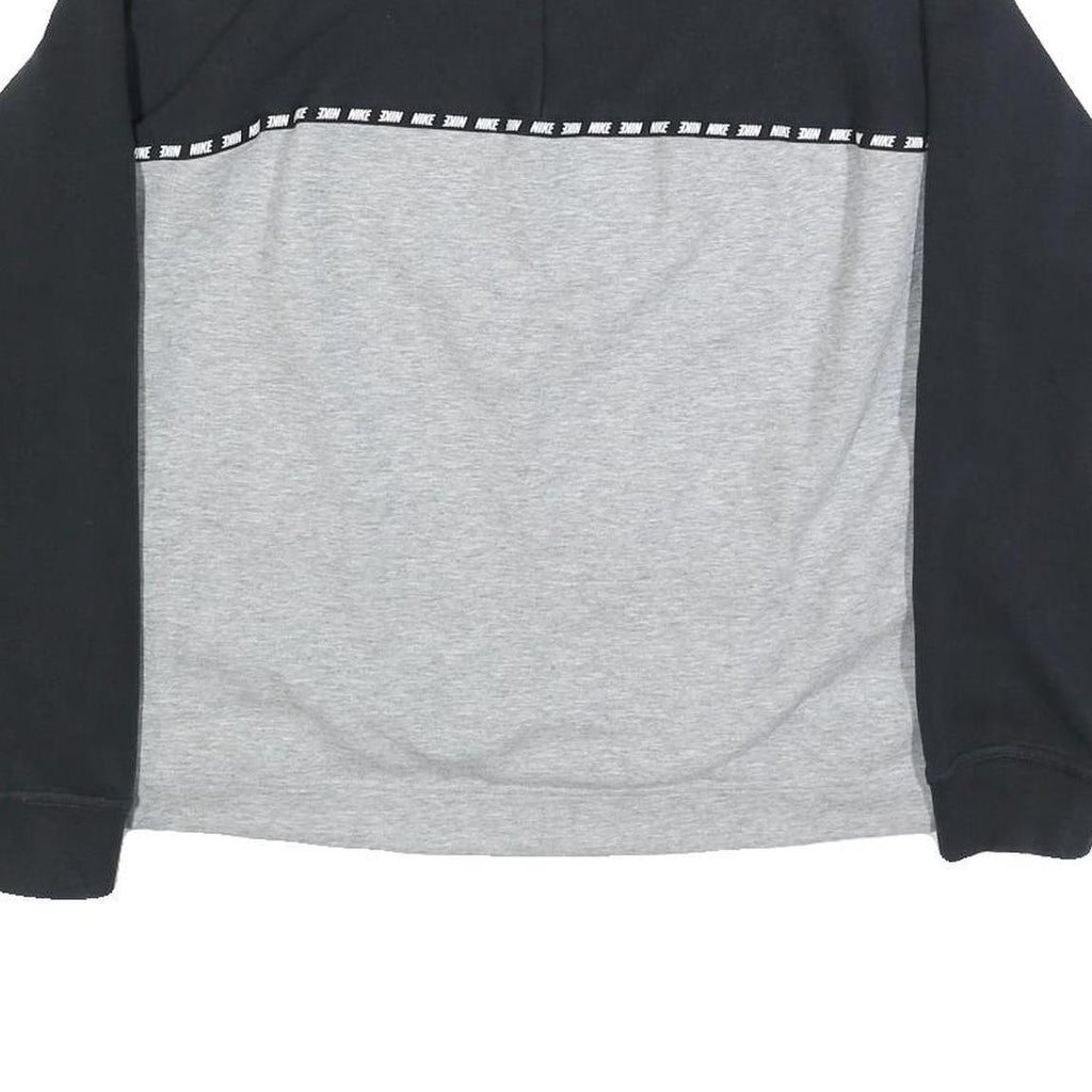 NIKE Womens Grey & Black Logo Crew Neck XL Sweatshirt Casual Sportswear