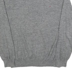 TOMMY HILFIGER Mens Grey Cotton Blend Patterned Crew Neck Basic Knit XL Jumper