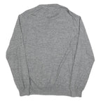 TOMMY HILFIGER Mens Grey Cotton Blend Patterned Crew Neck Basic Knit XL Jumper