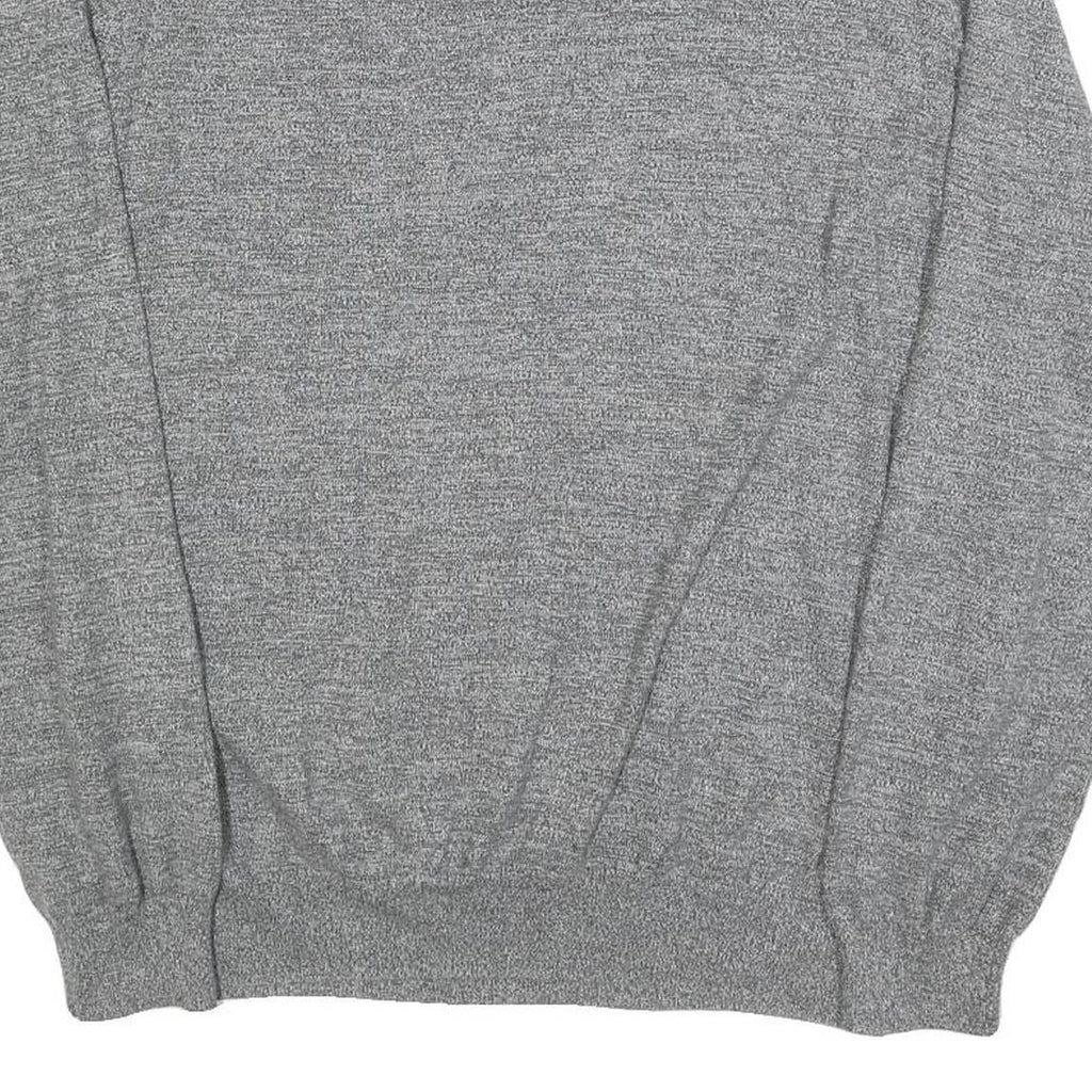 TOMMY HILFIGER Mens Grey Cotton Blend Patterned Crew Neck Basic Knit XL Jumper
