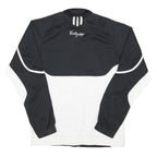 ADIDAS Mens Black & White Track Jacket L Polyester Blend Zip Sportswear