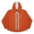 CHAPS RALPH LAUREN Mens Orange & White Zip Jacket L Polyester Plain Lightweight