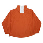 CHAPS RALPH LAUREN Mens Orange & White Zip Jacket L Polyester Plain Lightweight