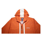 CHAPS RALPH LAUREN Mens Orange & White Zip Jacket L Polyester Plain Lightweight