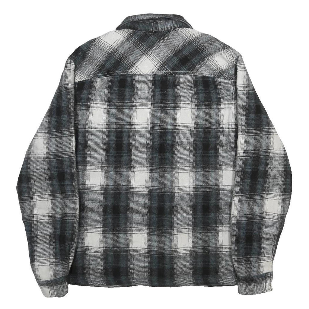 WRANGLER Mens Black & White Check Shirt M Casual Cotton Blend Long Sleeve Button