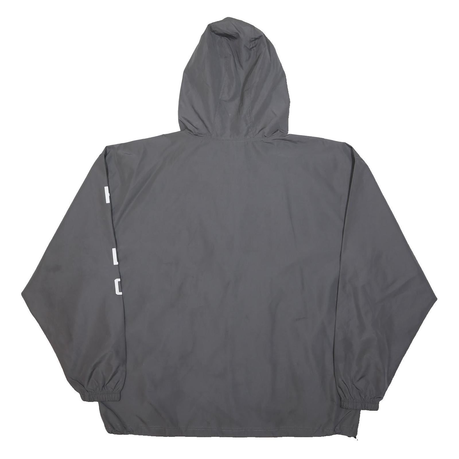 CHAMPION Mens Grey Hooded Zip Jacket XL Polyester Lightweight Sportswear