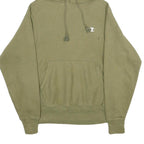 CHAMPION REVERSE WEAVE Mens Green Pullover Hoodie S Comfortable Cotton Blend