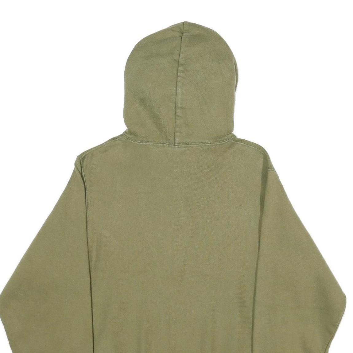 CHAMPION REVERSE WEAVE Mens Green Pullover Hoodie S Comfortable Cotton Blend