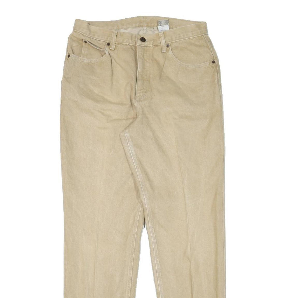 CALVIN KLEIN Womens Jeans Beige Regular Straight Denim W30 L33 Classic Zip