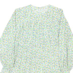 OASIS Womens White Floral Day Cotton Blend Dress UK 14 Summer Casual Light