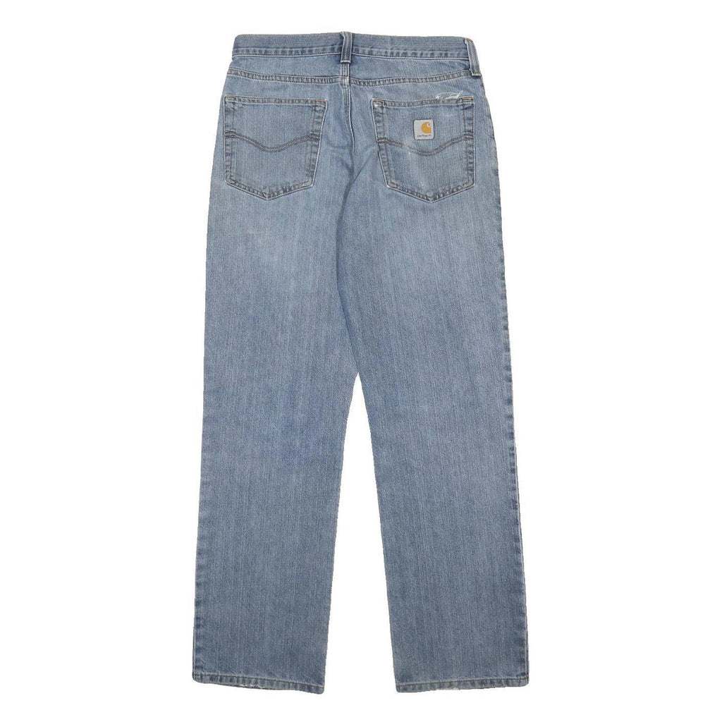 CARHARTT Mens Relaxed Light Blue Denim Jeans W31 L32 Classic Zip Closure Casual