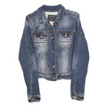 ZARA Womens Blue Denim Jacket S Cotton Button Closure Classic Fit
