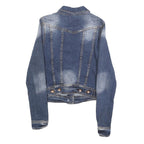 ZARA Womens Blue Denim Jacket S Cotton Button Closure Classic Fit