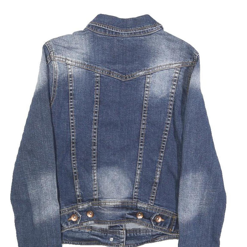 ZARA Womens Blue Denim Jacket S Cotton Button Closure Classic Fit