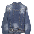 ZARA Womens Blue Denim Jacket S Cotton Button Closure Classic Fit