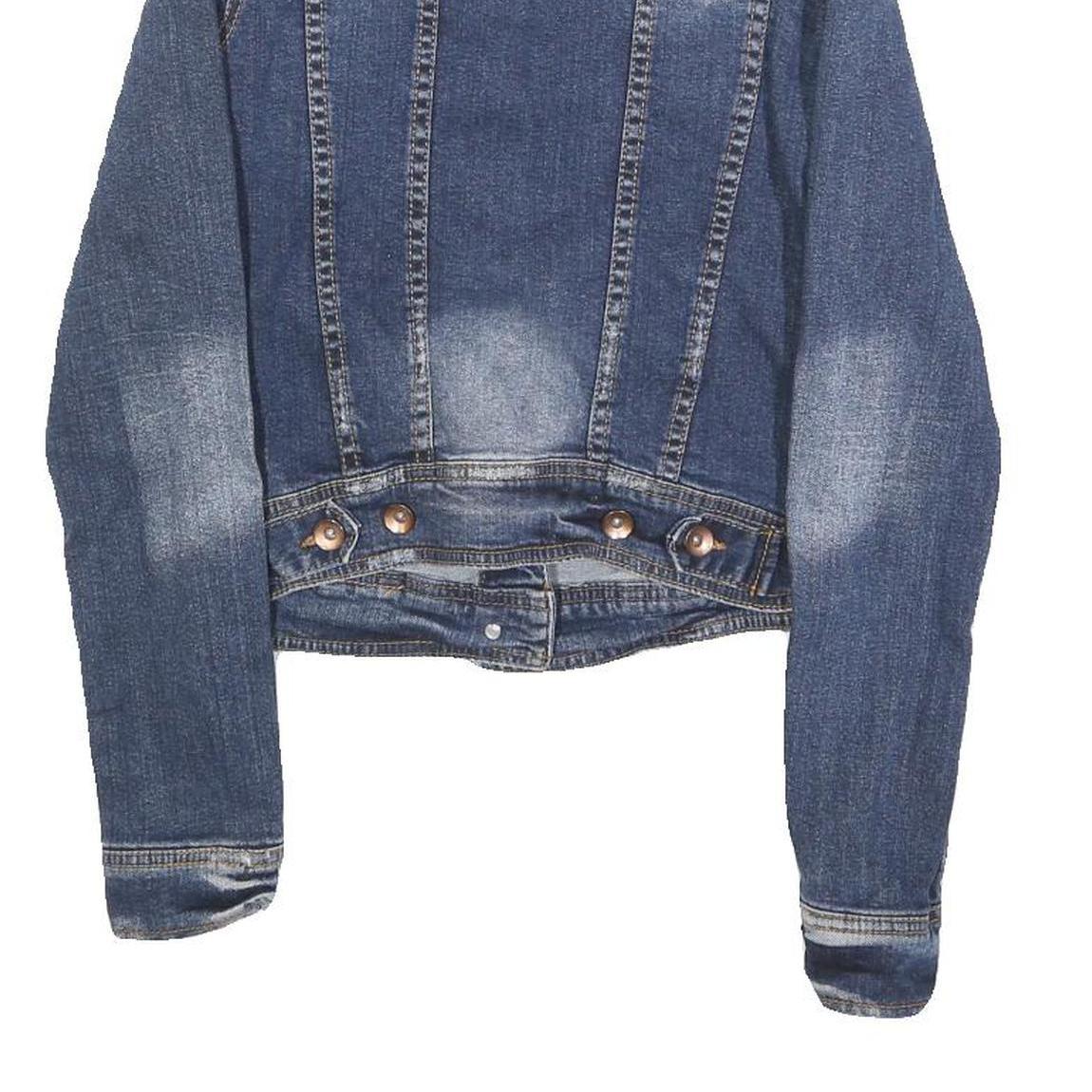 ZARA Womens Blue Denim Jacket S Cotton Button Closure Classic Fit