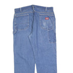 DICKIES Mens Relaxed Blue Denim Light W38 L30 Casual Cotton Blend Zip Jeans