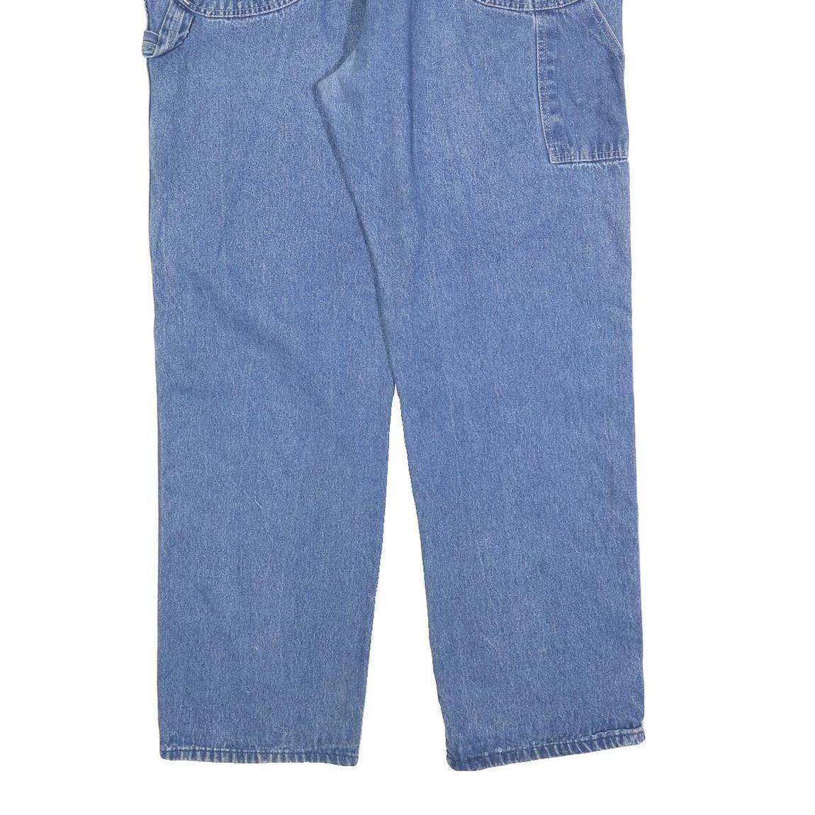 DICKIES Mens Relaxed Blue Denim Light W38 L30 Casual Cotton Blend Zip Jeans