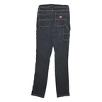 DICKIES Womens Slim Black Jeans Denim W25 L31 Zip Pockets Contrast Stitch