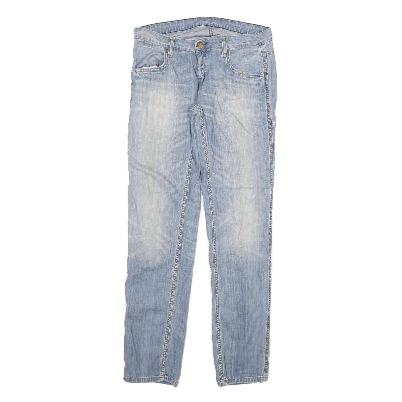 CARHARTT Womens Jeans Blue Regular Straight Denim Rinse W28 L32 Workwear