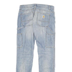CARHARTT Womens Jeans Blue Regular Straight Denim Rinse W28 L32 Workwear