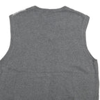 VAN HEUSEN Mens Grey Argyle Pattern V-Neck Cotton Jumper Vest M Classic knitwear