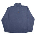 POLO RALPH LAUREN Mens Jumper Blue 1/4 Zip Tight Knit 2XL
