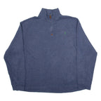 POLO RALPH LAUREN Mens Jumper Blue 1/4 Zip Tight Knit 2XL