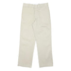 DICKIES Mens Classic Beige Trousers W32 L30 Zip Closure Tailored Workwear