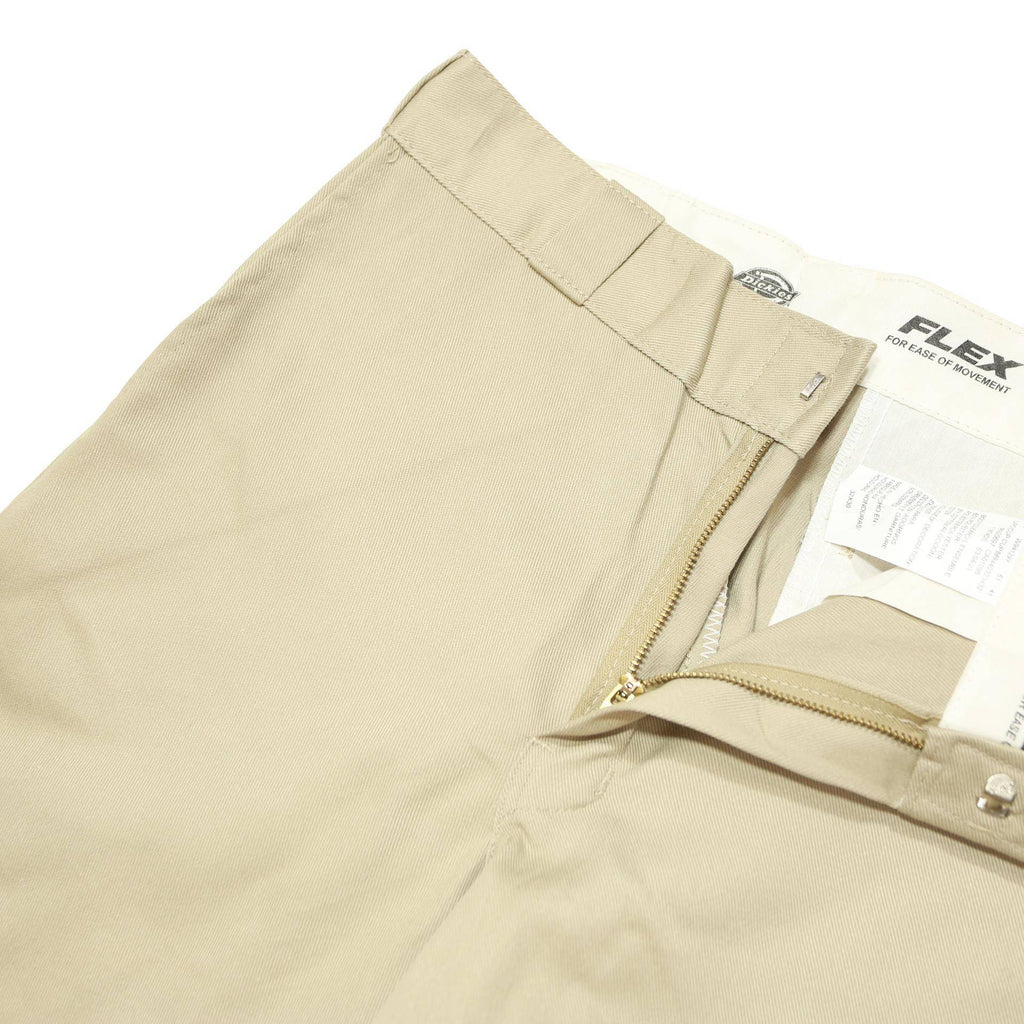 DICKIES Mens Classic Beige Trousers W32 L30 Zip Closure Tailored Workwear